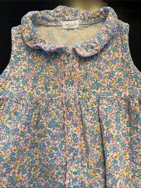 Angel Dear Pastel Floral Sleeveless Top in Blue, Pink, Yellow